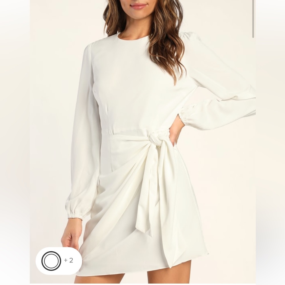 Lulus long sleeve white dress